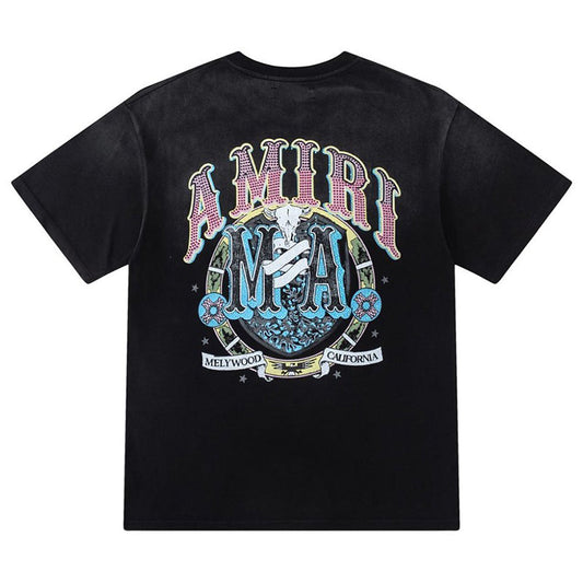 AMIRI crystal-embellished logo-print T-shirt