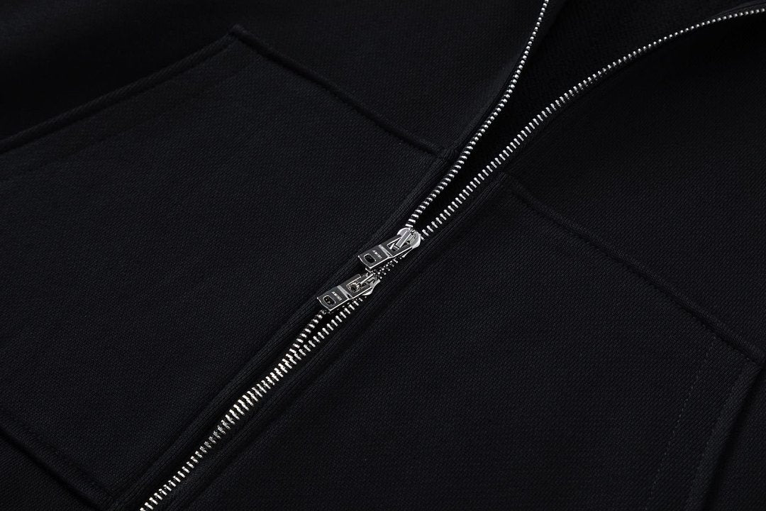 AMIRI Crystal AM Logo-print zip-up hoodie