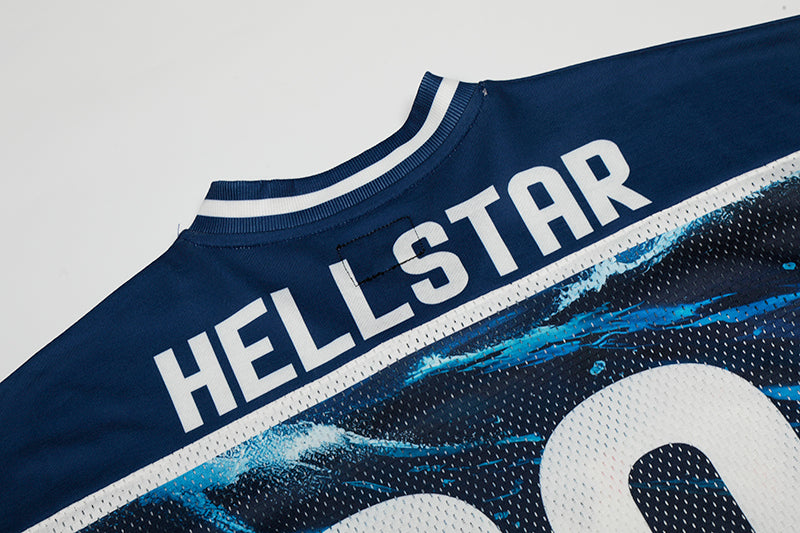 Hellstar Shark Print Mesh Jersey