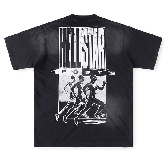 HELLSTAR Graphic Print Relaxed Fit Cotton T-Shirt
