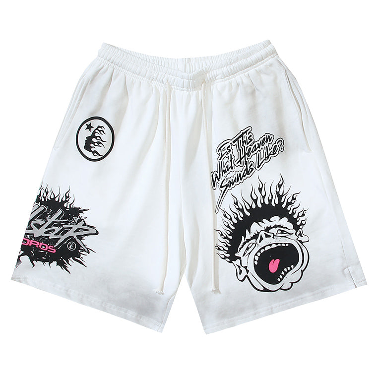 Hellstar Classic Letter Avatar Washed Shorts