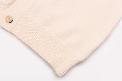 AMIRI Cotton V-Neck Bones Cardigan Sweater Apricot AMIRI