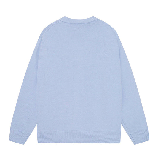 AMIRI Cotton V-Neck Bones Cardigan Sweater Blue AMIRI