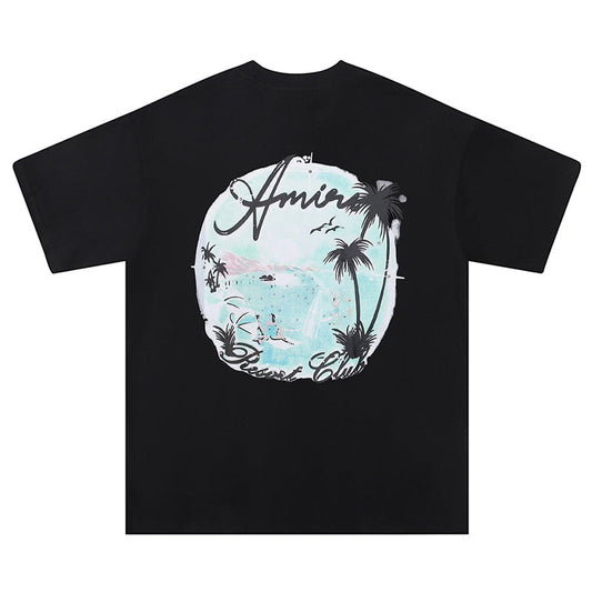 AMIRl Paradise Airbrush Cotton T-Shirt AMIRI