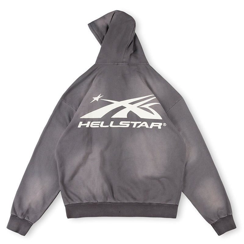 Hellstar HS Logo Zip Up Hoodie Black