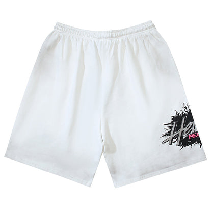 Hellstar Classic Letter Avatar Washed Shorts