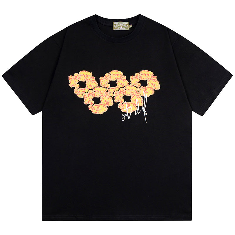Denim Tears Flame Print Kapok T- Shirts DENIM TEARS