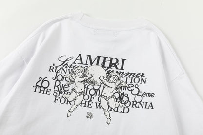 AMlRl Crew Neck Unisex Street Style Plain Cotton T-Shirt AMIRI