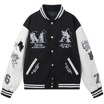 AMIRI Angel Branded Woven Varsity Jacket AMIRI