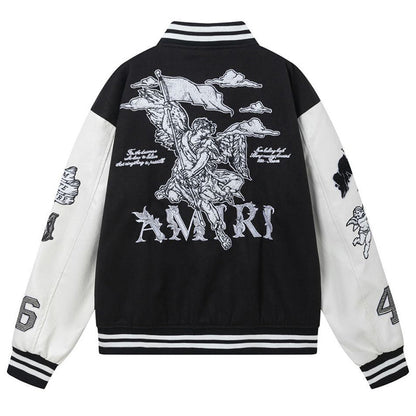 AMIRI Angel Branded Woven Varsity Jacket AMIRI
