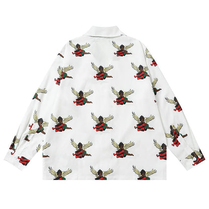 Denim Tears Cartoon Print Long-sleeved Shirt DENIM TEARS