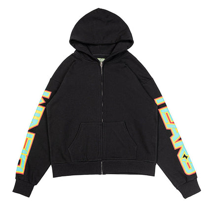 DENIM TEARS Spring Gardens Zip Hoodie Black DENIM TEARS