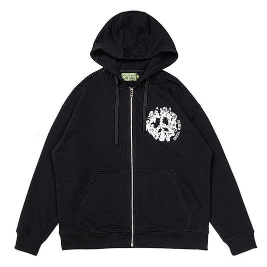 Denim Tears Denim University Zip Hoodie Black DENIM TEARS