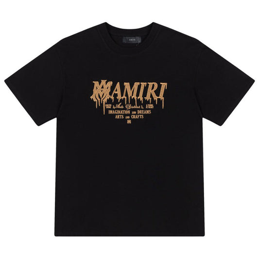 AMlRl Logo Embroidery T-Shirts AMIRI