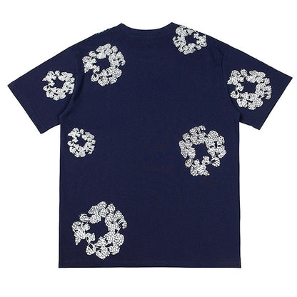 Denim Tears Crystal Patch Cotton logo Design T-Shirts DENIM TEARS