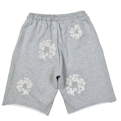 Denim Tears Crystal Patch Cotton logo Design Shorts DENIM TEARS