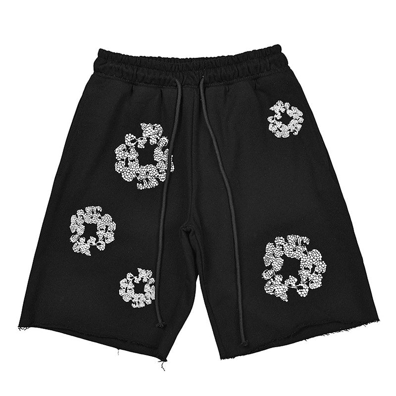 Denim Tears Crystal Patch Cotton logo Design Shorts DENIM TEARS