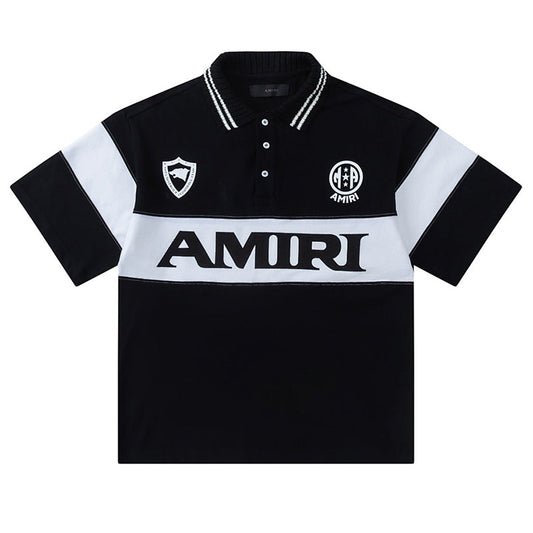 AMIRI stripe-detail logo polo shirt