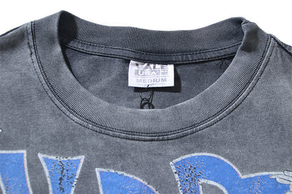 Letter Cheetah Pattern T-shirt