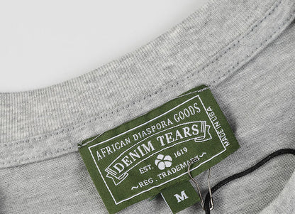Denim Tears Men's Grey T-shirt DENIM TEARS