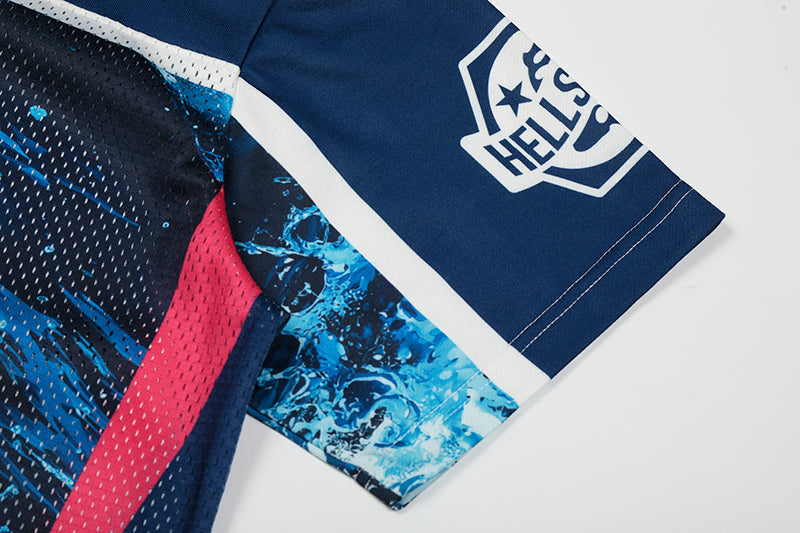 Hellstar Shark Print Mesh Jersey
