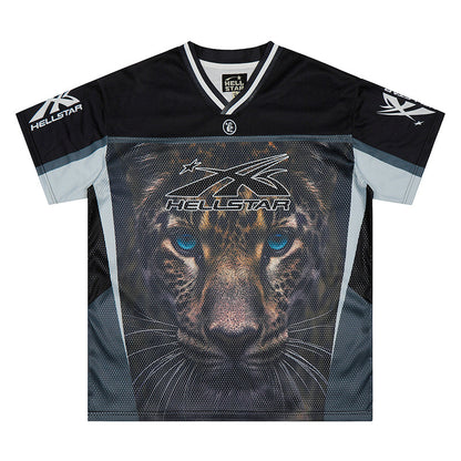 Hellstar Panther Print Mesh Jersey