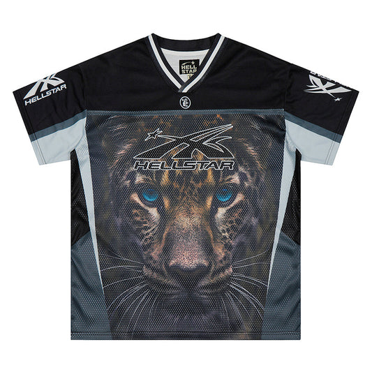 Hellstar Panther Print Mesh Jersey