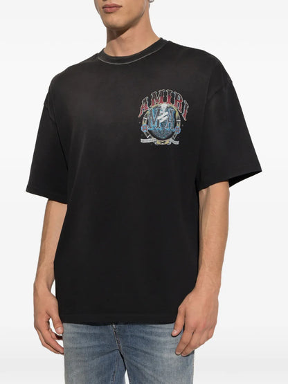 AMIRI crystal-embellished logo-print T-shirt