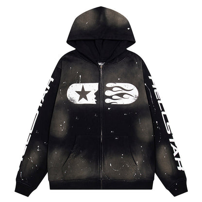 Hellstar Studios Logo Printed Zip Hoodie