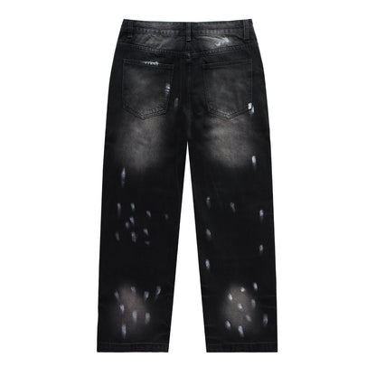 VALLEY Embroidered Rhinestone Jeans #8253