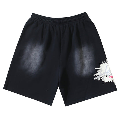 Hellstar Classic Letter Avatar Washed Shorts