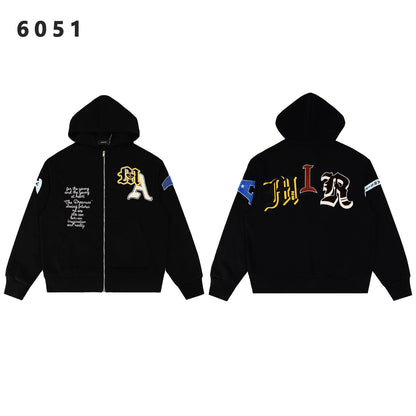 AMIRI Varsity Patch zip-fastening hoodie