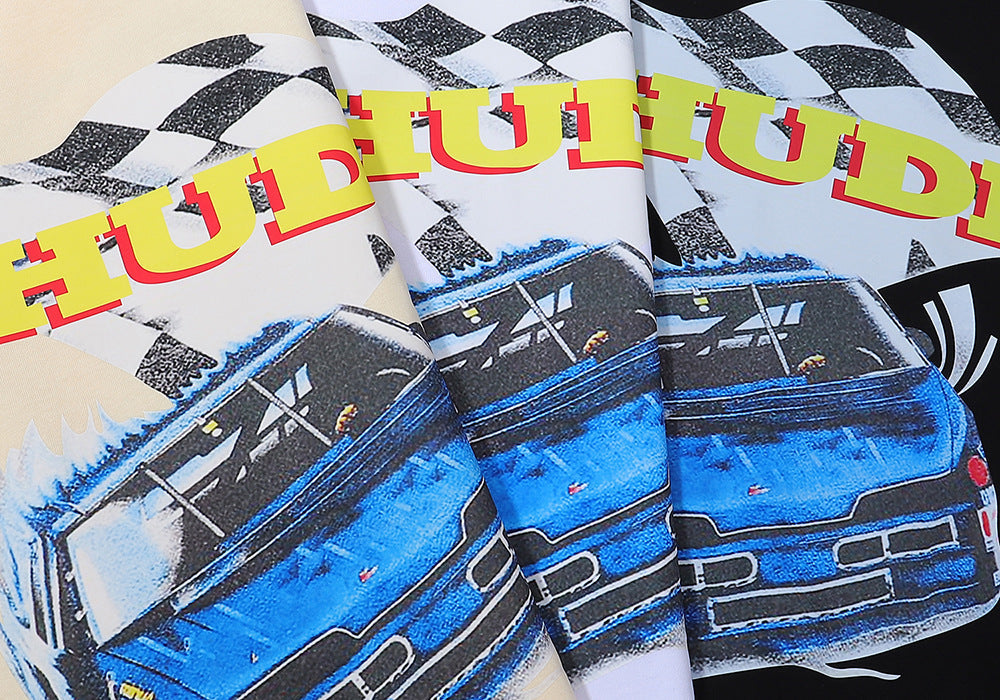 RHUDE micro-logo letter racing print T-shirt RHUDE