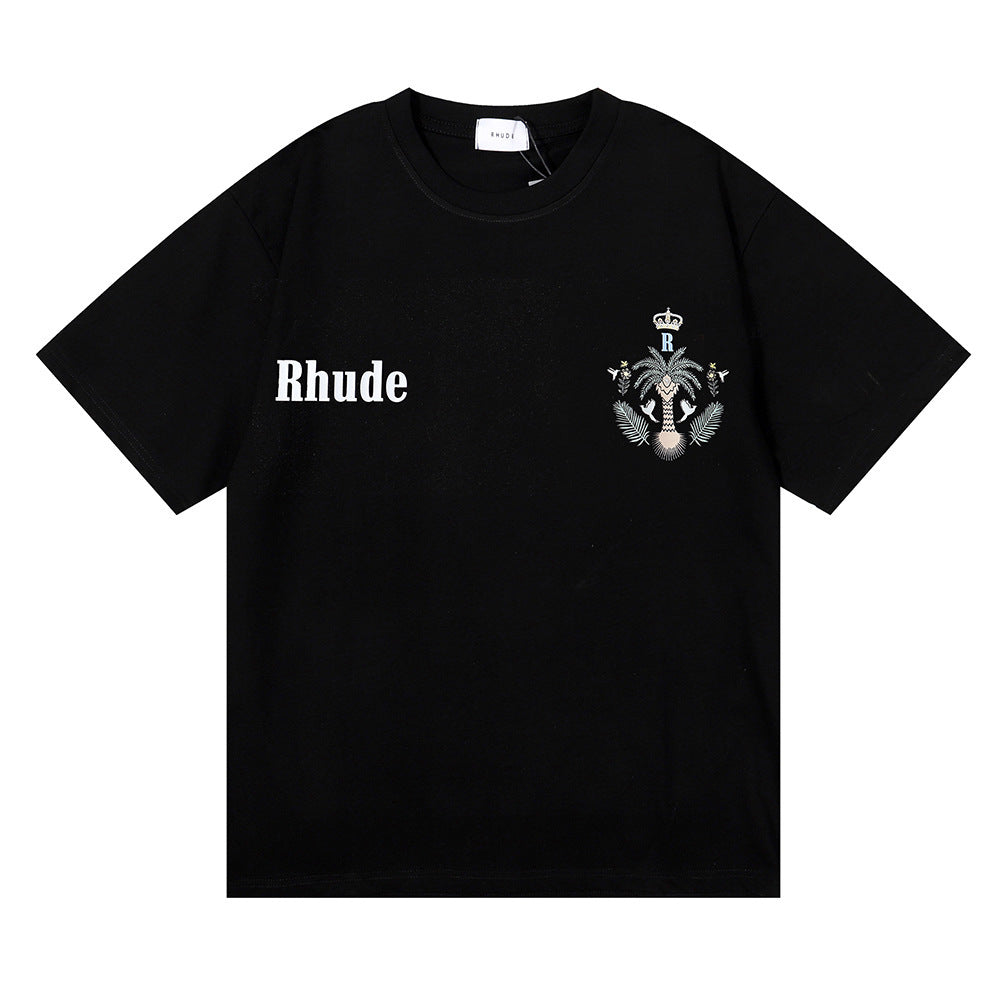 RHUDE island coconut tree print T-Shirts RHUDE