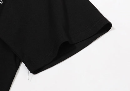 RHUDE micro-logo letter racing print T-shirt RHUDE