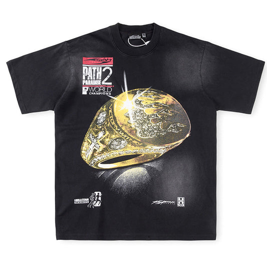 HELLSTAR Graphic Print Relaxed Fit Cotton T-Shirt