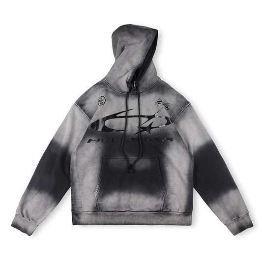 Hellstar Studios Grey Vintage Logo Washed Hoodie