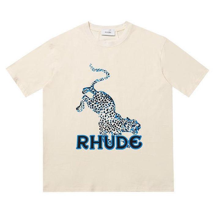 RHUDE T-Shirt Leopard White RHUDE