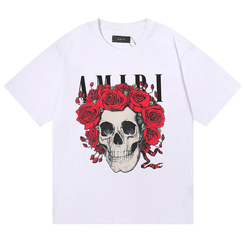 AMIRI rose skull print T-Shirts AMIRI