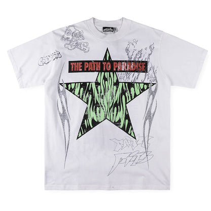 Hellstar Five-Pointed Star Print T-Shirt