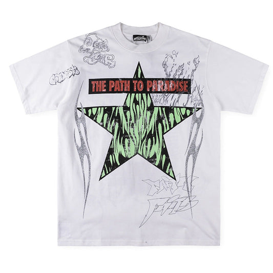 Hellstar Five-Pointed Star Print T-Shirt