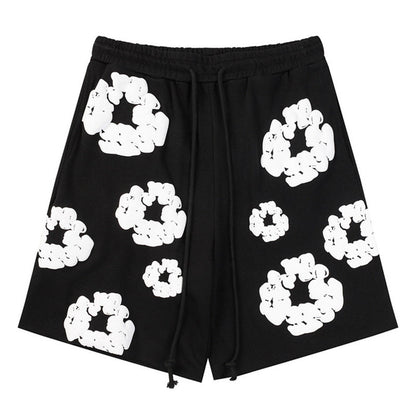 Denim Tears The Cotton Wreath Shorts Black DENIM TEARS