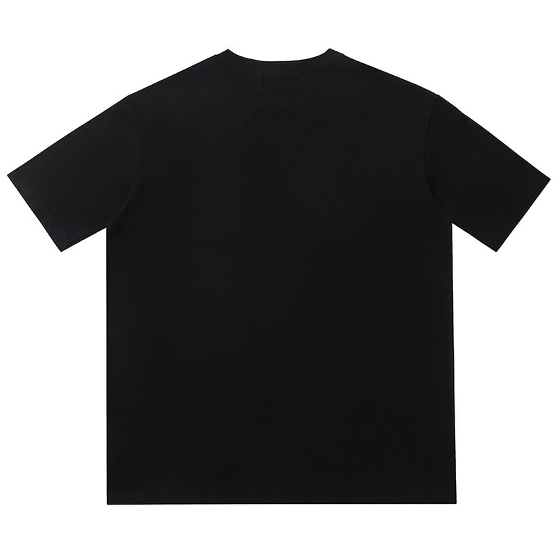 RHUDE Summer Macaw Flower Slogan Short Sleeve T-Shirt RHUDE