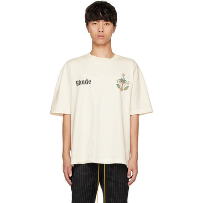 RHUDE island coconut tree print T-Shirts RHUDE