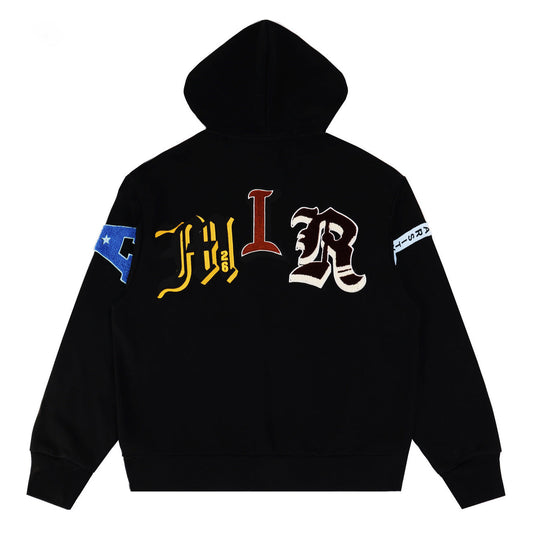 AMIRI Varsity Patch zip-fastening hoodie