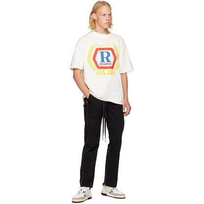 RHUDE micro-label wheat ear letter printing t-shirt RHUDE