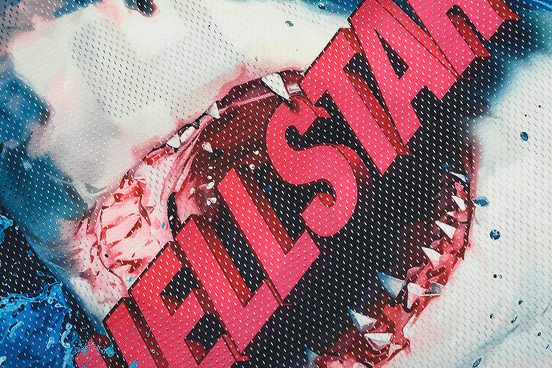 Hellstar Shark Print Mesh Jersey