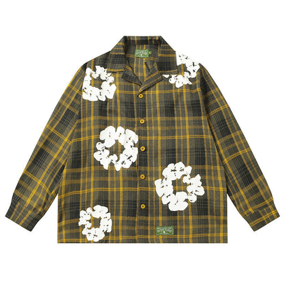 Denim Tears kapok Flower Pattern Long Sleeved Shirt DENIM TEARS