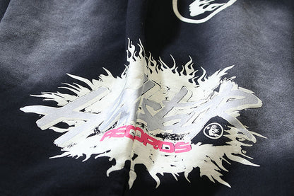 Hellstar Classic Letter Avatar Washed Shorts