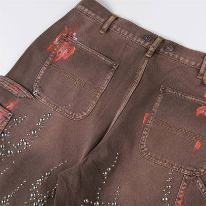 Hellstar Capsule 11 Studded Double Knee Carpenter Shorts